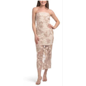 Women's CAMILA COELHO Strapless Midi Dress Champagne